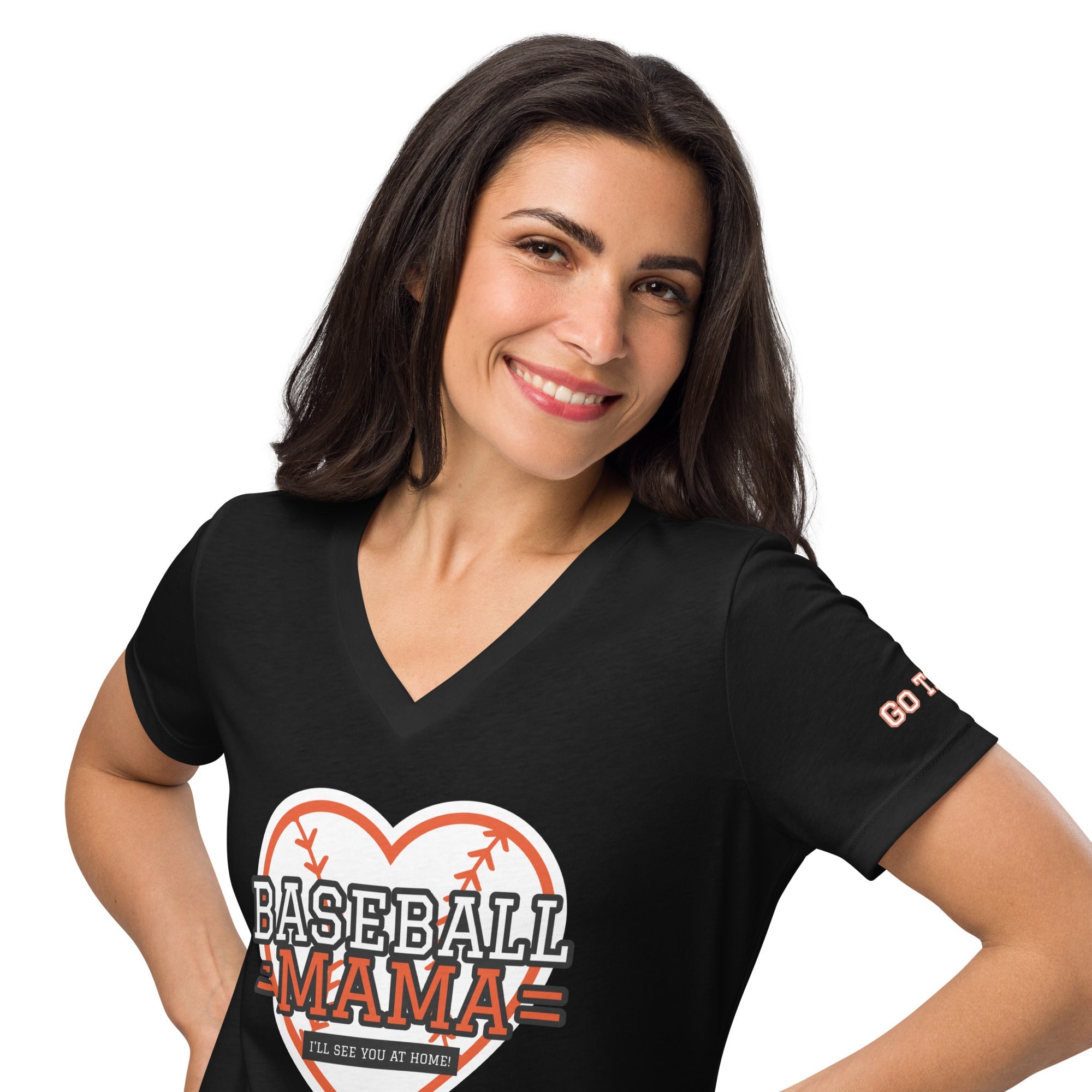 Baseball Mama V - neck T-shirt - Billy