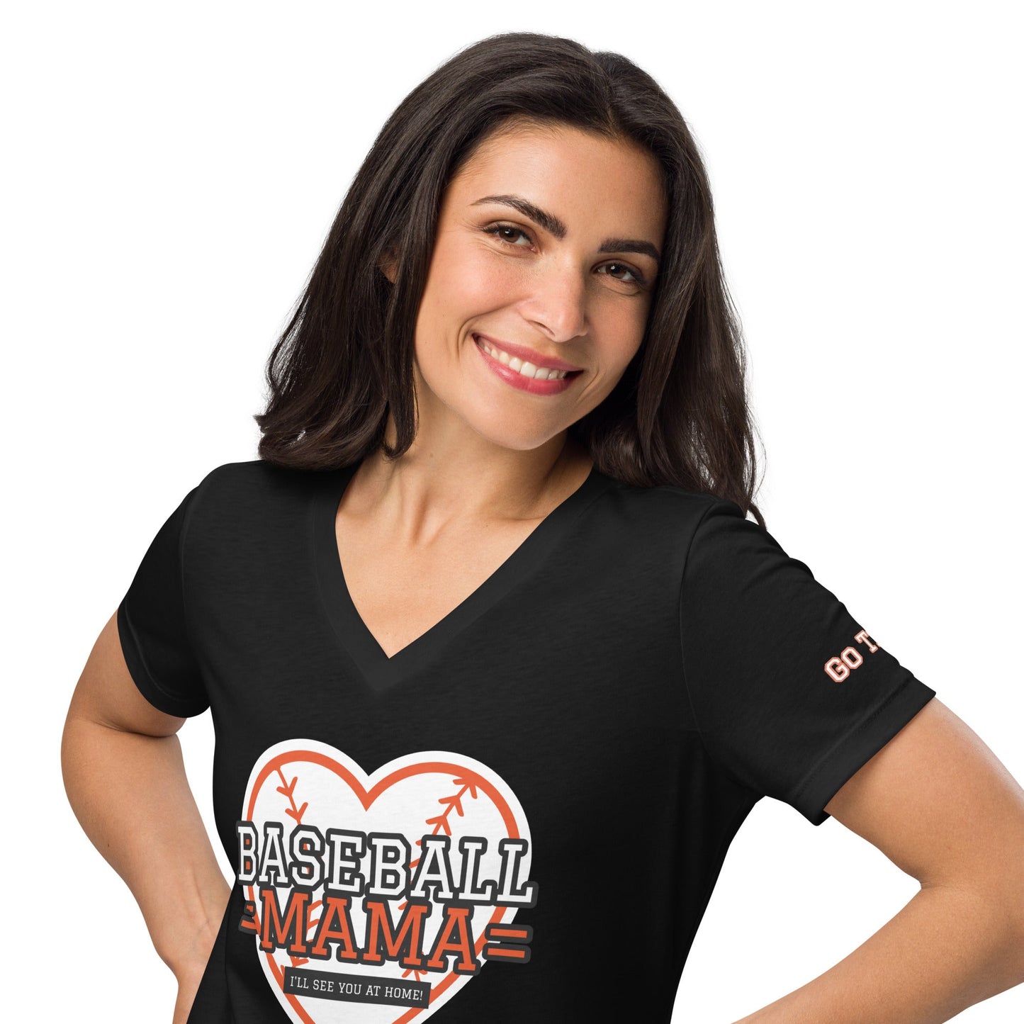 Baseball Mama V - neck T-shirt - Billy