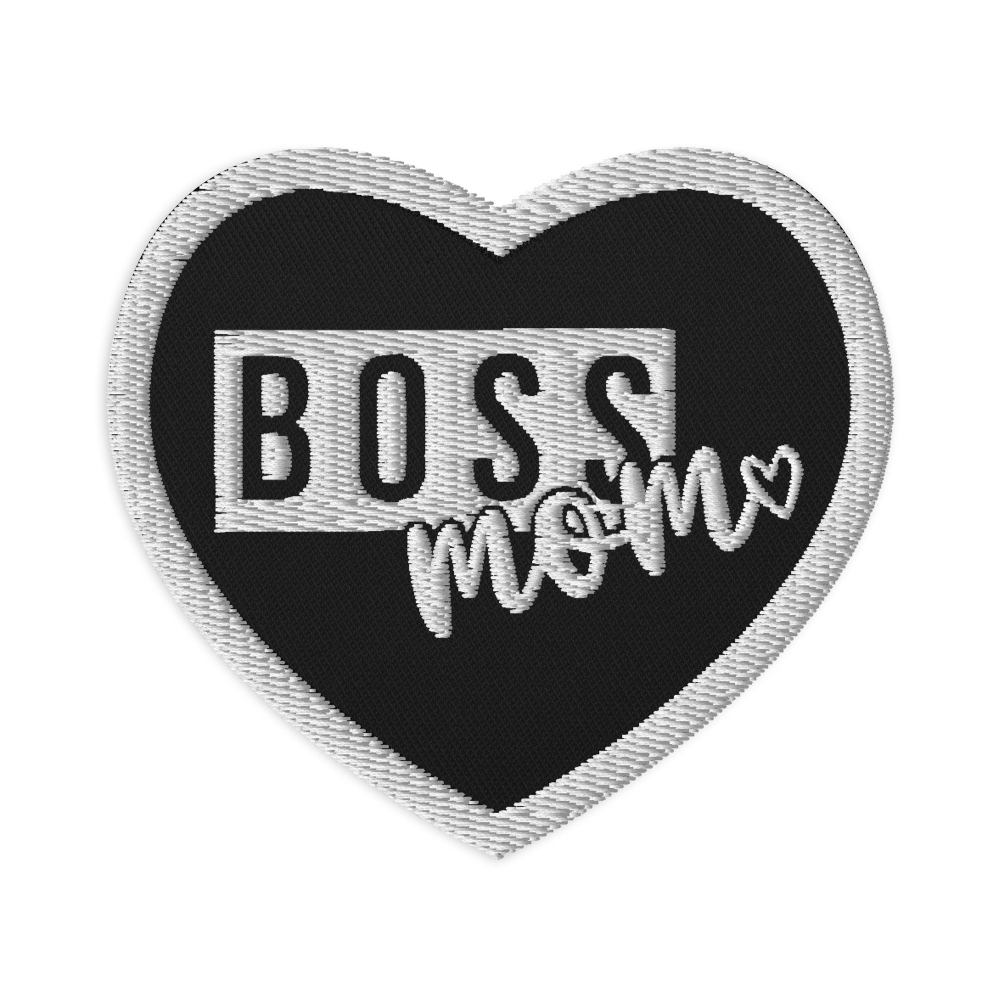 Boss Mom Embroidered Heart Patch - Billy