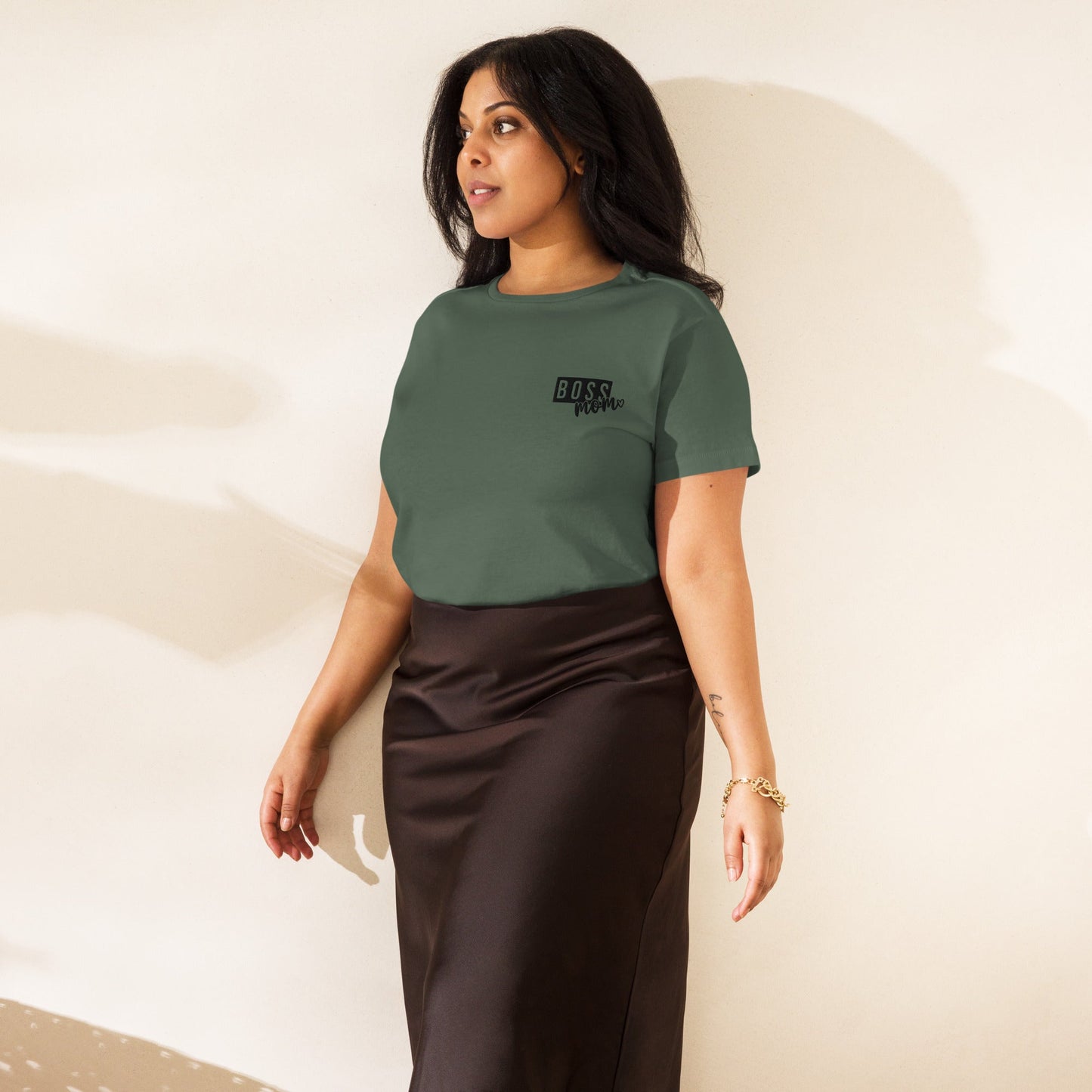 Boss Mom Embroidered Tee – Ultra‑Soft Cotton, Longline Fit - Billy