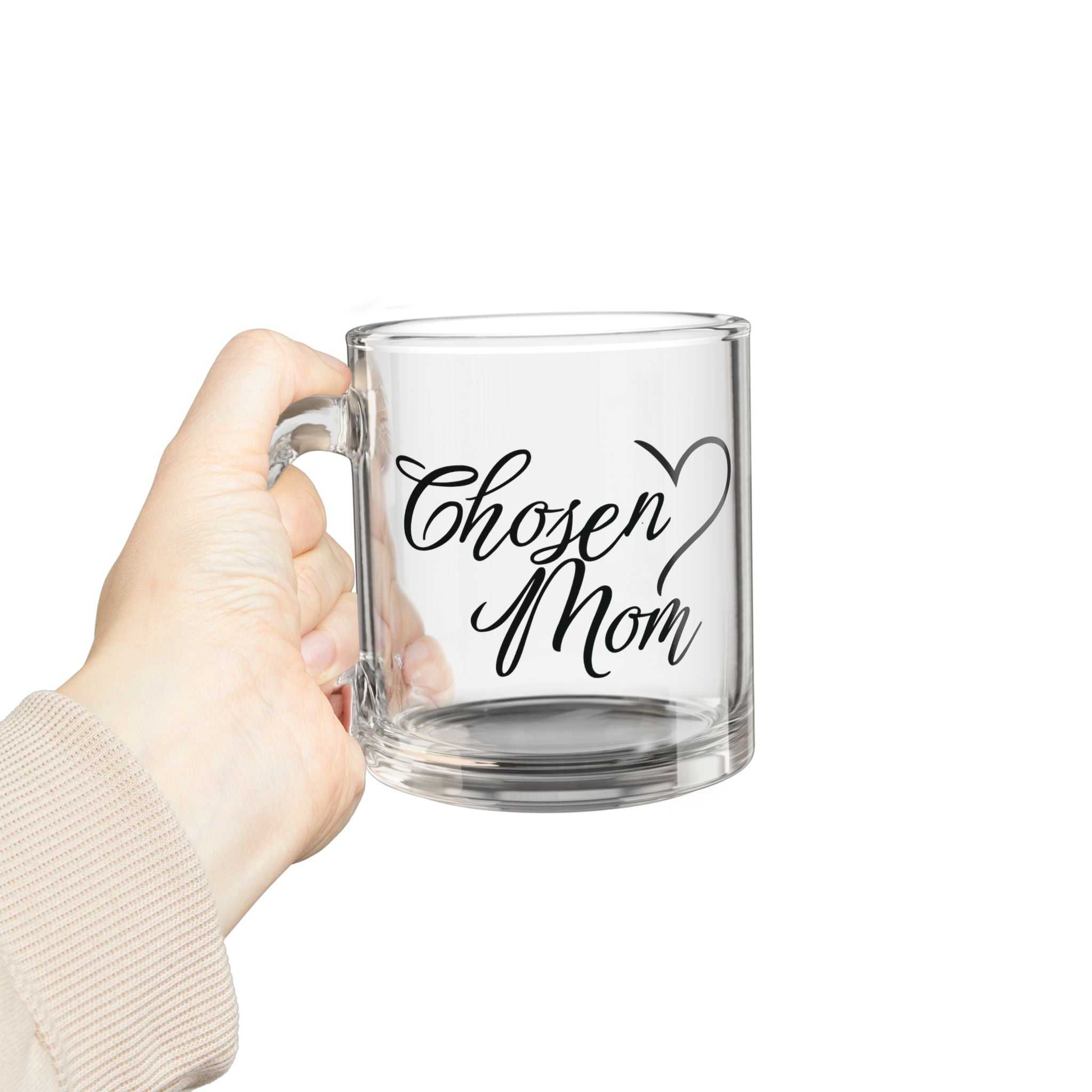 Chosen Mom Ever Glass Mug – 10oz Coffee Cup for Mother's Day and Everyday Use - Billy