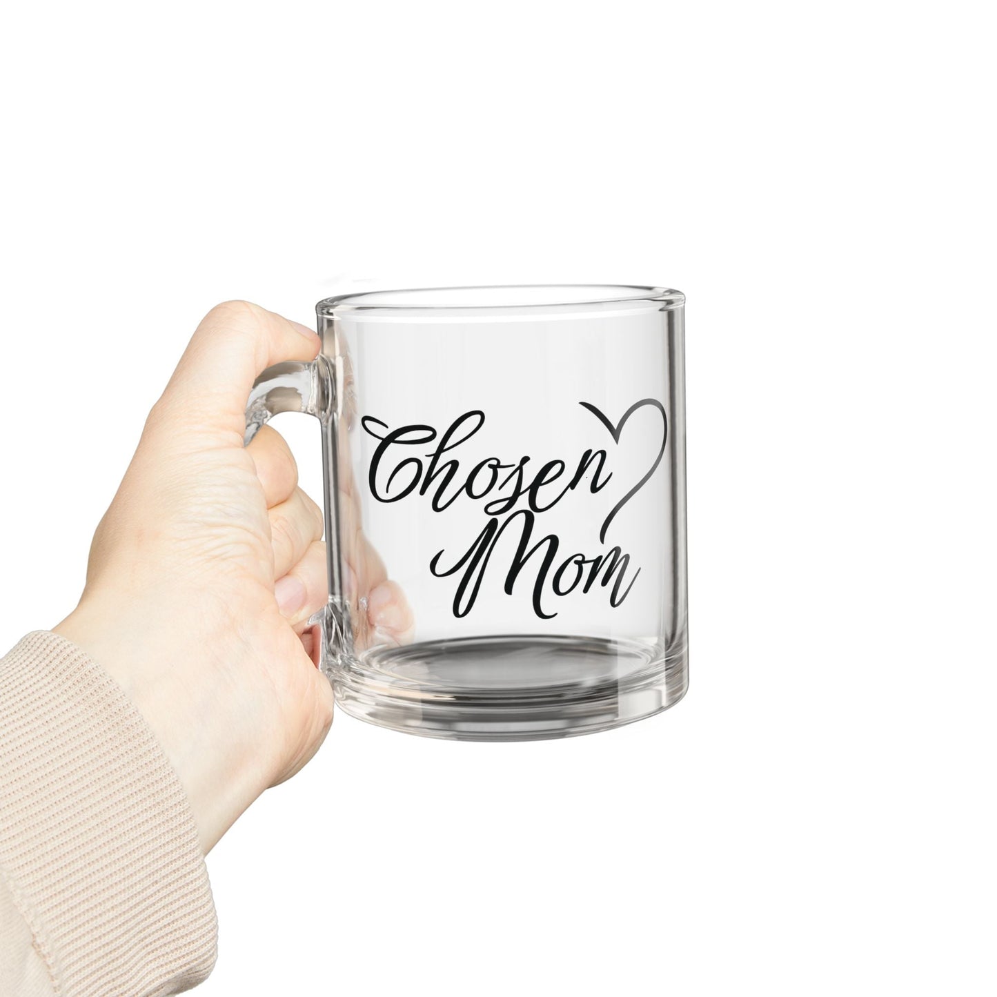 Chosen Mom Ever Glass Mug – 10oz Coffee Cup for Mother's Day and Everyday Use - Billy