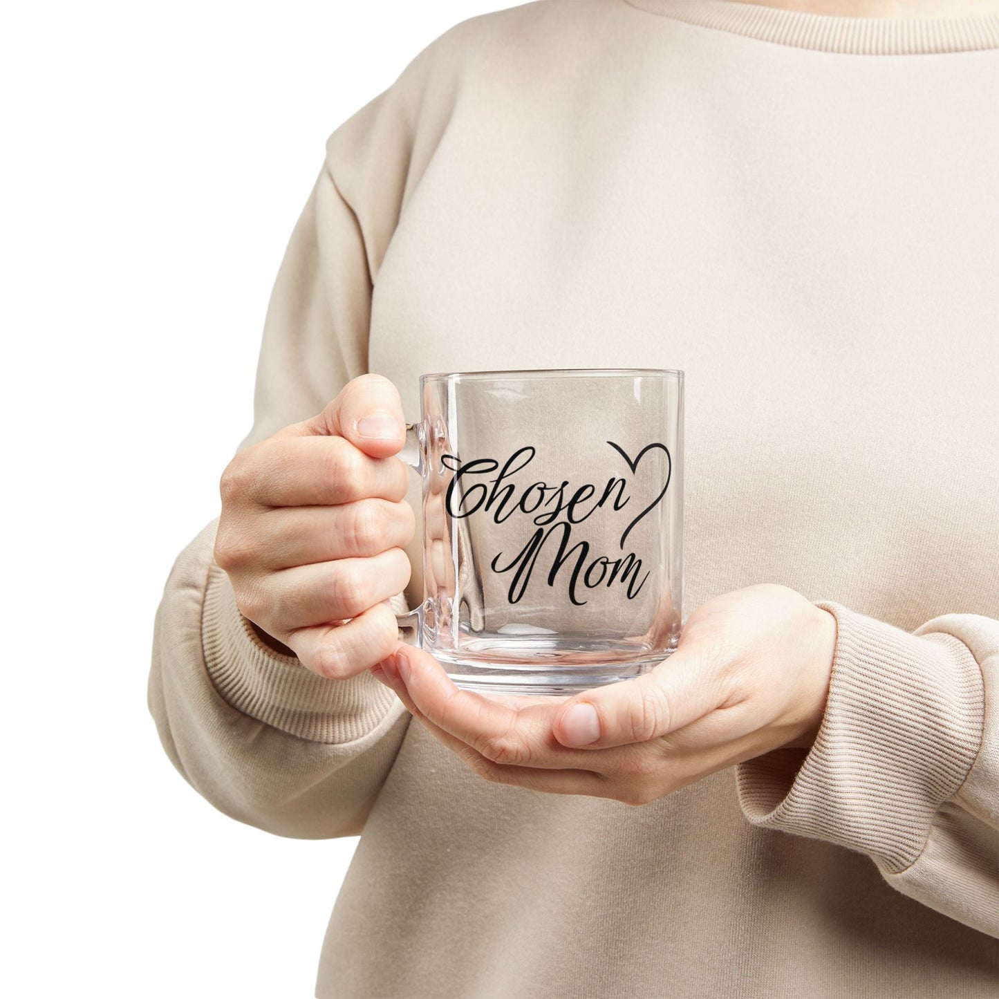 Chosen Mom Ever Glass Mug – 10oz Coffee Cup for Mother's Day and Everyday Use - Billy