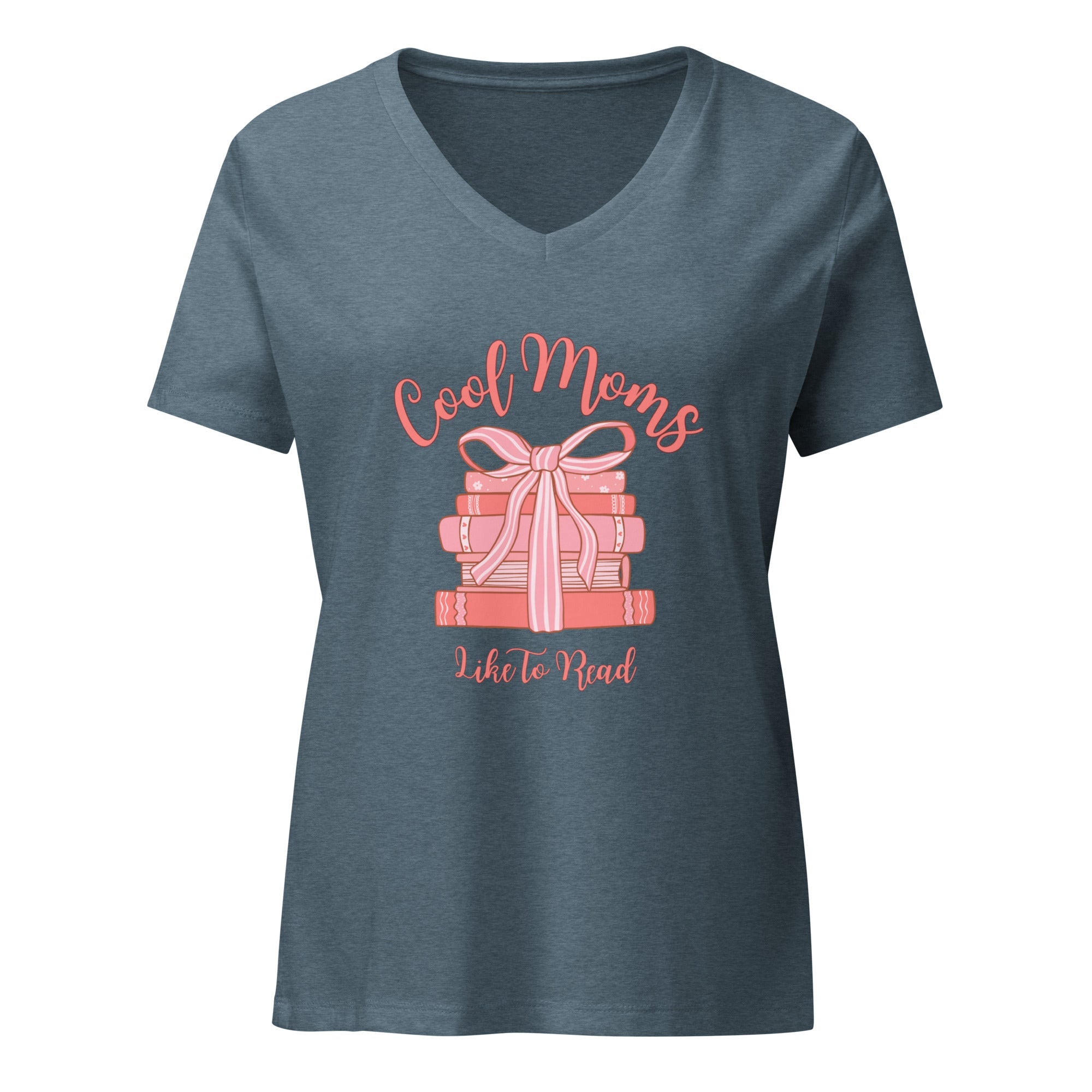 Cool Moms Like To Read V-neck T-Shirt - Billy