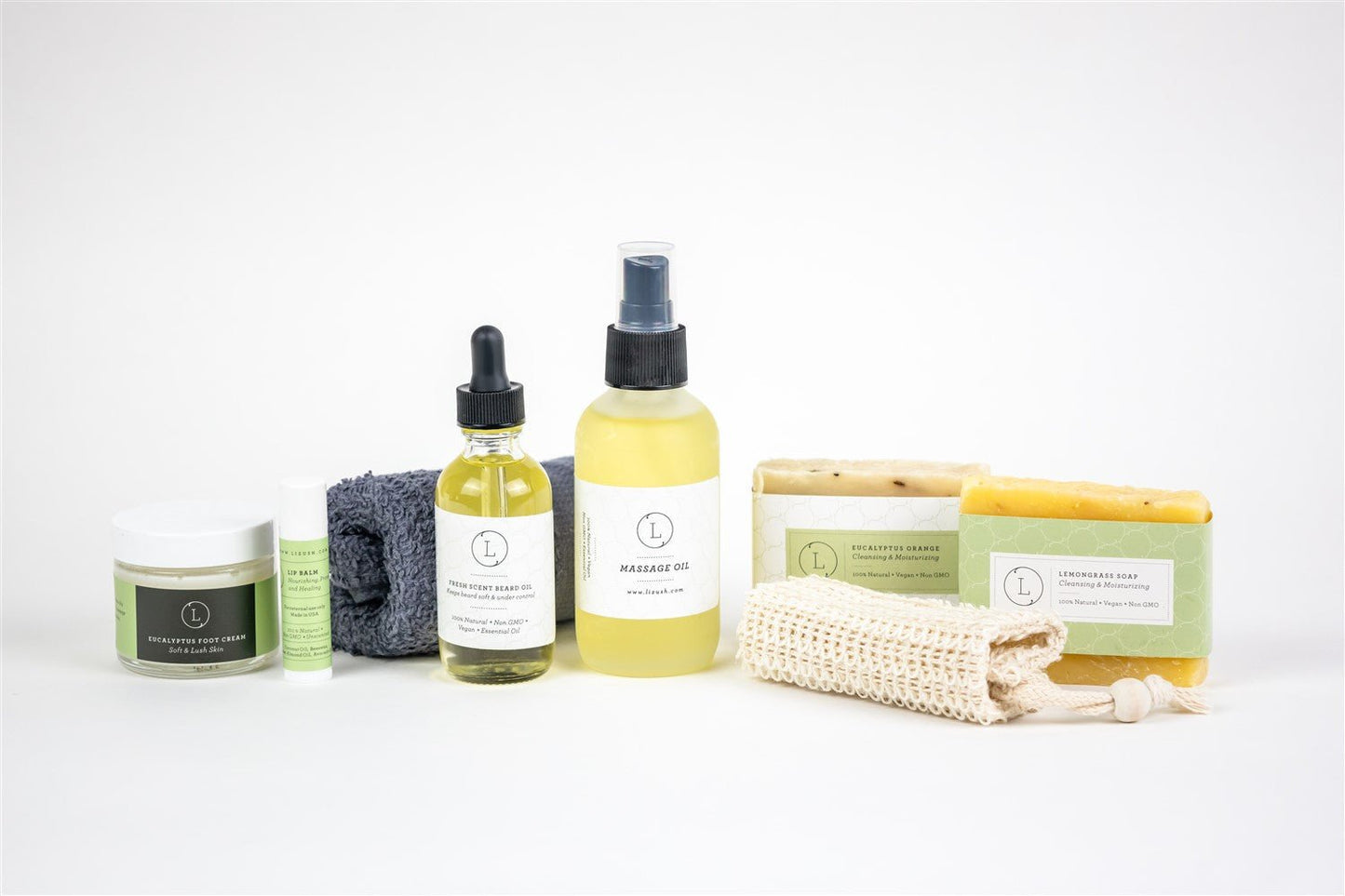 Fresh earthy Natural skincare set, Eucalyptus bath and body, Men Grooming kit/Body oil - Billy