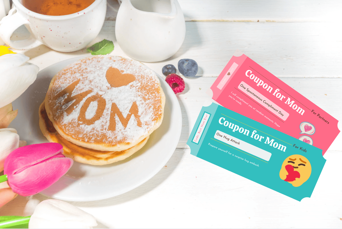 Mom Coupon Book Bundle – Printable Gift from Kids + Partner – Funny & Heartfelt – Digital Download - Billy