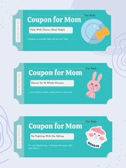Mom Coupon Book Bundle – Printable Gift from Kids + Partner – Funny & Heartfelt – Digital Download - Billy