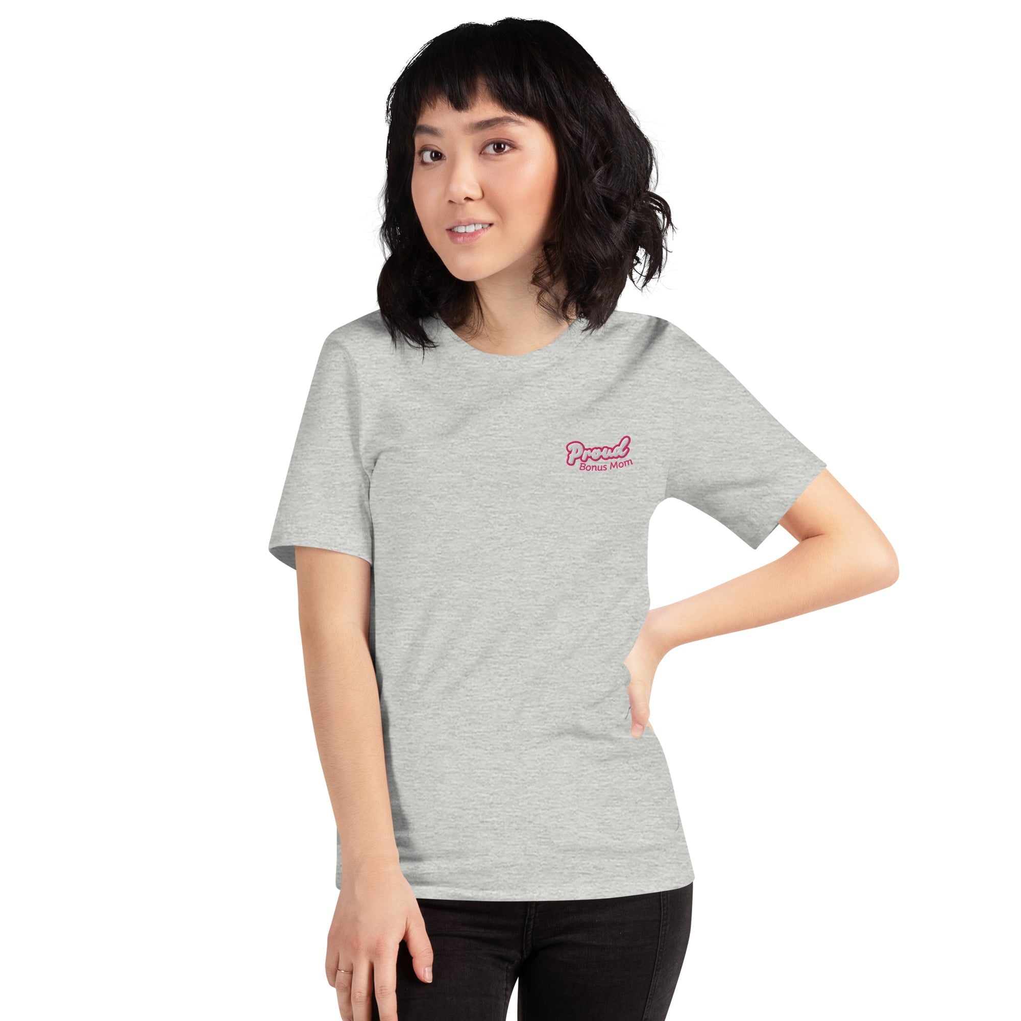 Proud Bonus Mom Embroidered T-Shirt - Billy