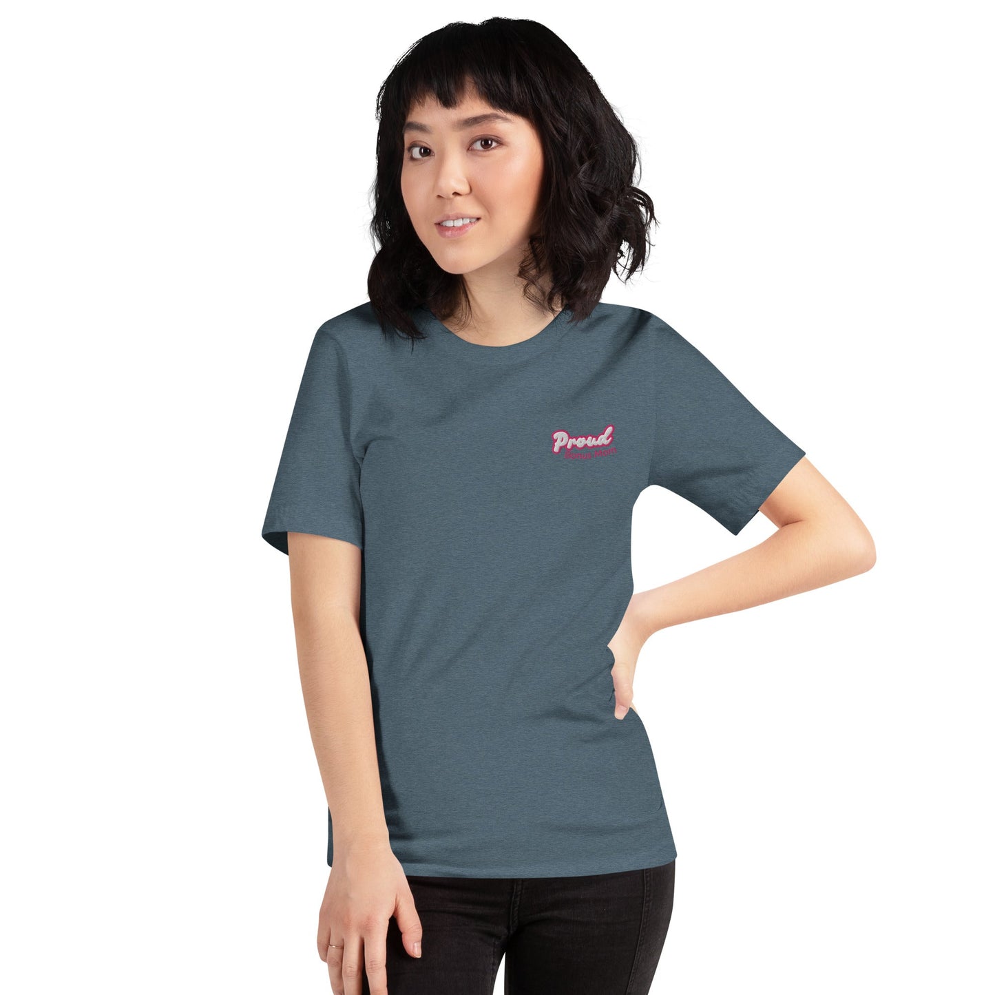 Proud Bonus Mom Embroidered T-Shirt - Billy
