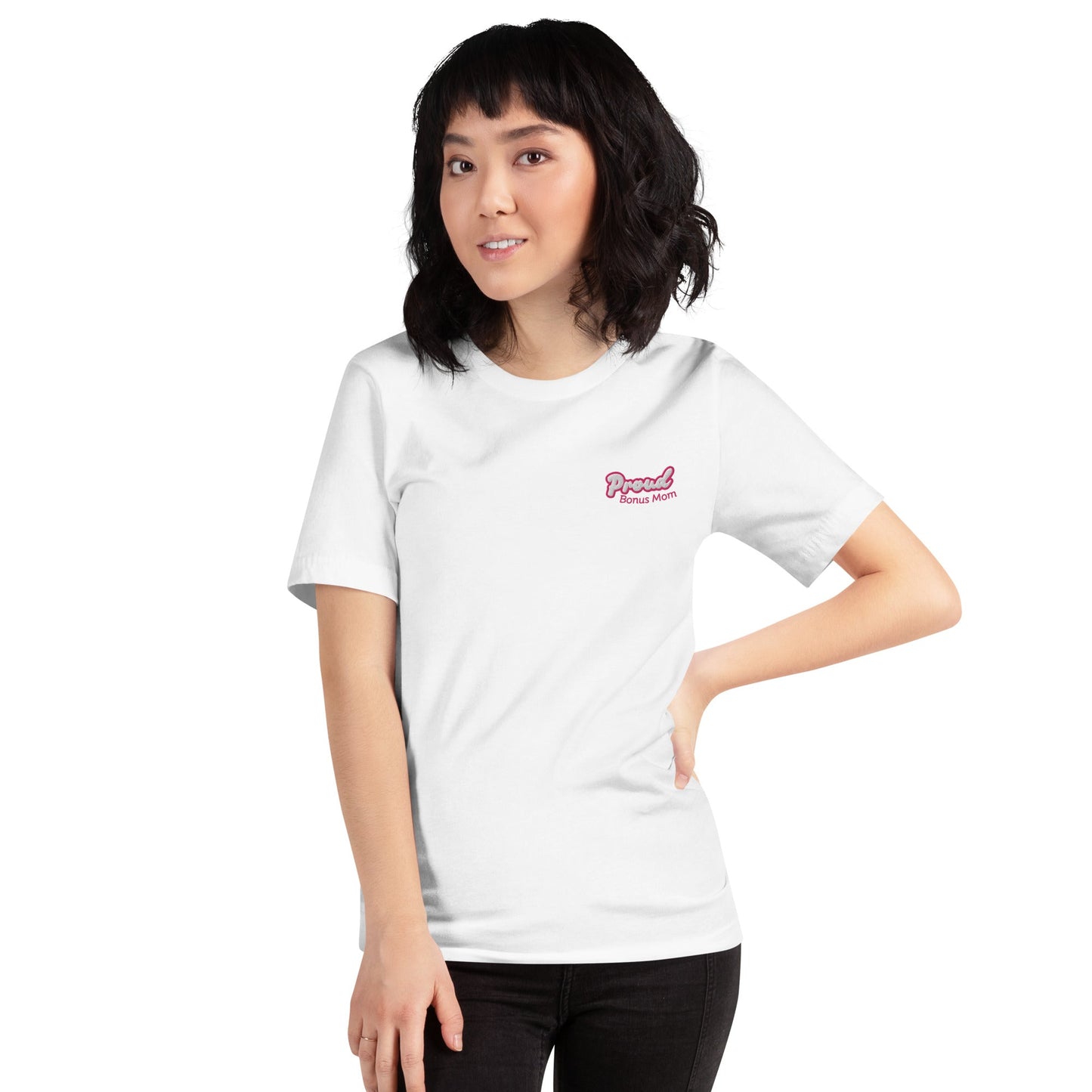 Proud Bonus Mom Embroidered T-Shirt - Billy