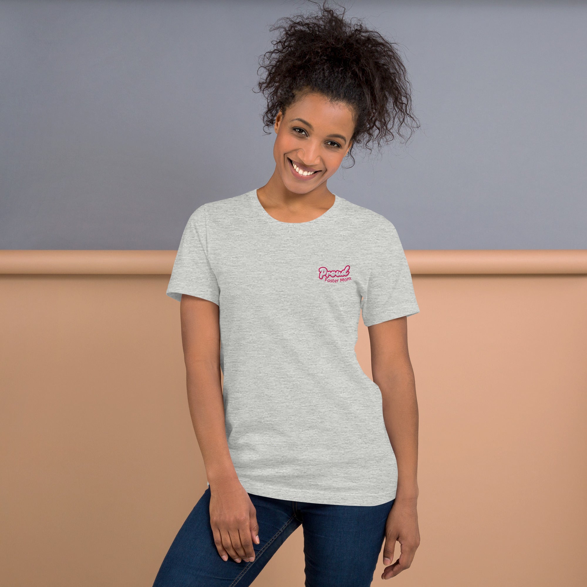 Proud Foster Mom Embroidered T-Shirt - Billy