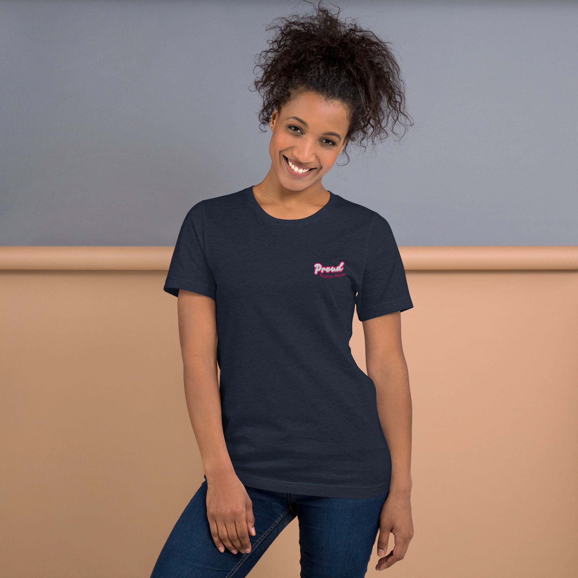 Proud Foster Mom Embroidered T-Shirt - Billy