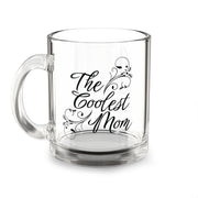 The Coolest Mom Glass Mug - 10oz Coffee Cup for Mother's Day and Everyday Use - Billy