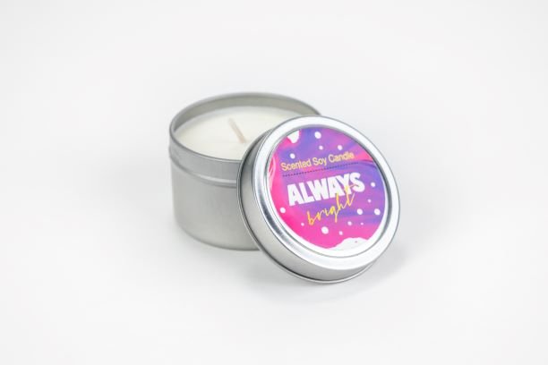 Trio of Tin Soy Candle - Scented with Bergamot and Lavender Essential oils - Billy
